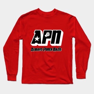 Always Punch Nazis - Black logo version Long Sleeve T-Shirt